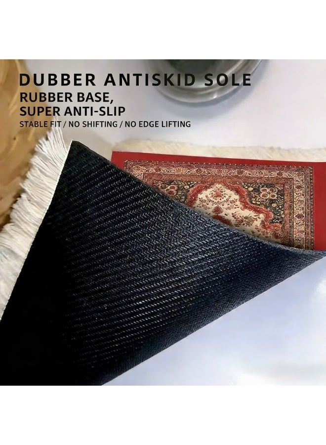 Field Coffee Mat &mouse mat  Coffee Cup Mat Coffee Mug MatTable Mat Mouse Pad Rubber Rectangle 27x18x0.5 cm Red - Image 3